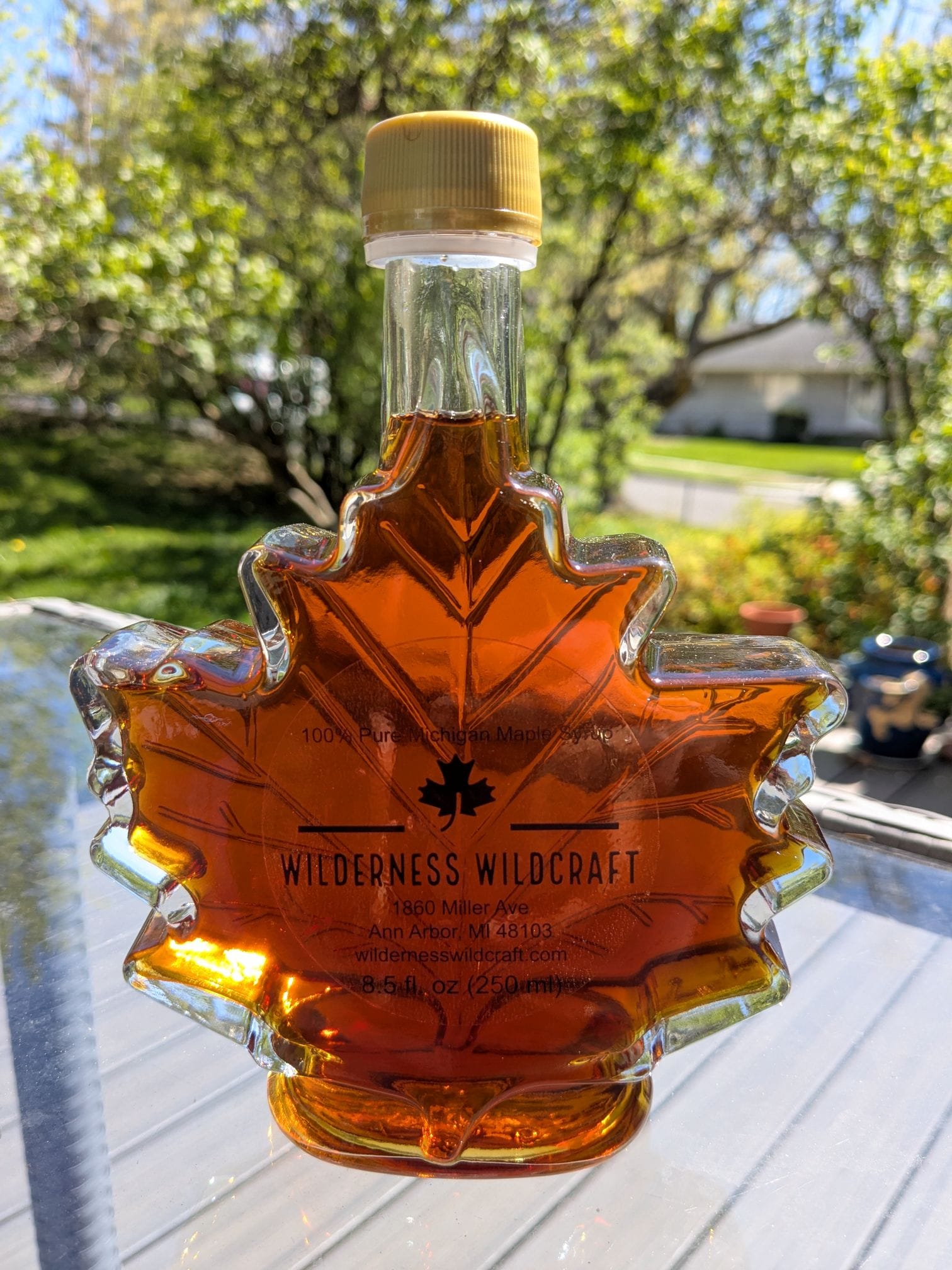 Maple Syrup - 250 ml Leaf Glass Bottle